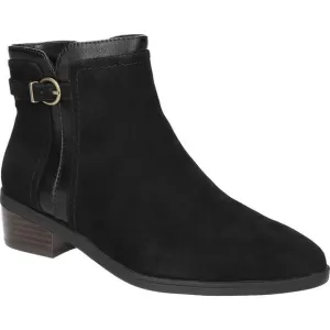 Bella Vita Womens BEATRICE  Black Block Heel Faux Suede Ankle Boots New
