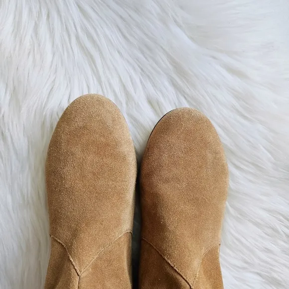 Belle By Sigerson Morrison Genuine Suede  Western Boots Studded Sock Accent 9B