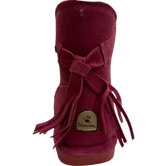 Big Girls Size (3) BEARPAW Mia Boots, from Finish Line Pink Suede Sheepskin