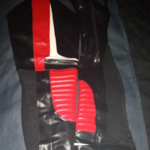 BIKER BABE &quot; The BADDEST BABE Over The Knee Heeled Boots - Red (BRAND NEW !!!!!!