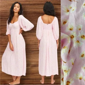 Billabong Pink Floral Ditsy Midi Dress Swept Away Beach Coastal Easter Boho S