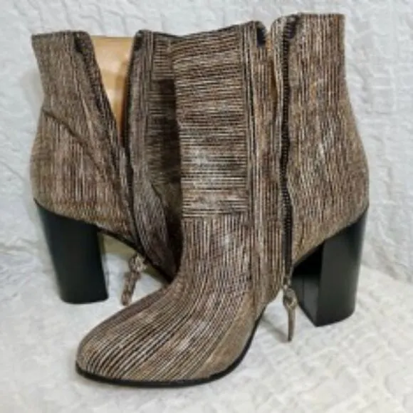 Billy Reid Multicolor Handmade Leather Booties Size 7.5