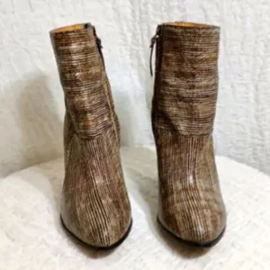 Billy Reid Multicolor Handmade Leather Booties Size 7.5