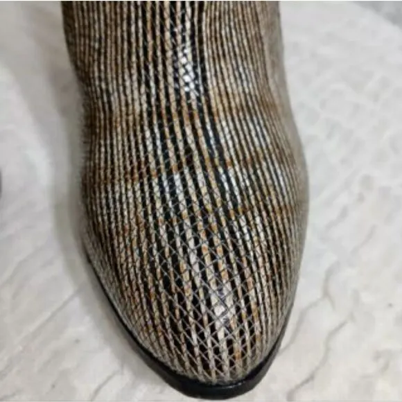 Billy Reid Multicolor Handmade Leather Booties Size 7.5