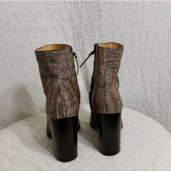 Billy Reid Multicolor Handmade Leather Booties Size 7.5