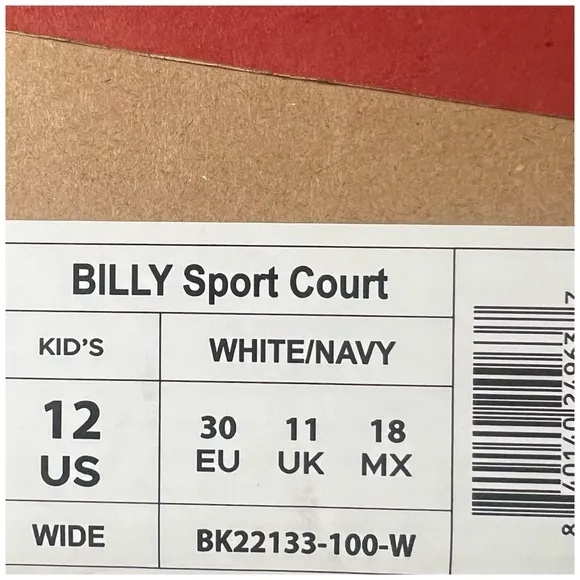 BILLY • Sport Court Sneakers White Kids Shoes