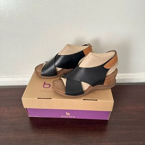 💥Bionica water resistant super comfy  wedge sandal size 8