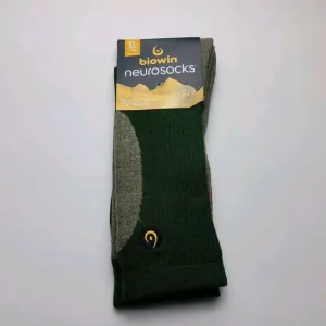 Biowin Neurosocks All Season Outdoor Wool Blend Crew Forest Green Socks Size XL