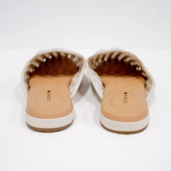 Birdies Shoes Phoebe Women's Size 7.5 Woven Mule Ecru Slip-On Pointed Toe