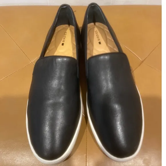 Birdies Womens Starling Loafer Black Leather Slip On Comfort Casual Shoes Sz 7