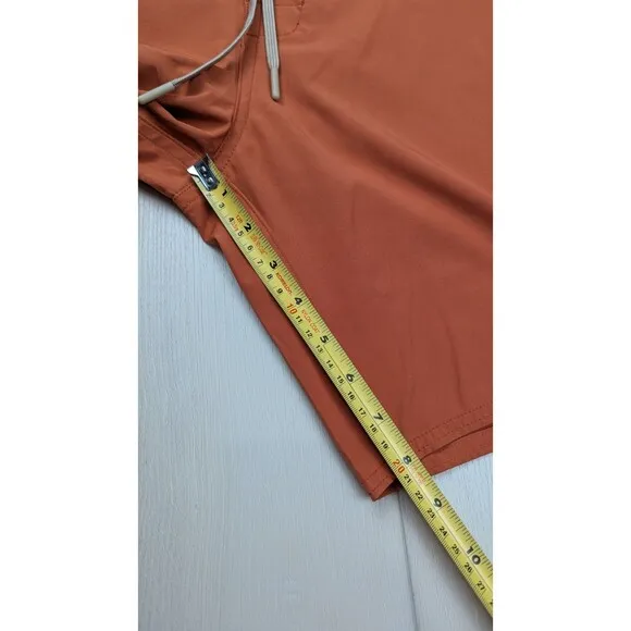 Birdwell Beach Britches Shorts Men 32 Orange Brown Swim Surf Birdie Board Shorts