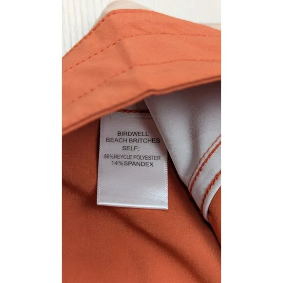 Birdwell Beach Britches Shorts Men 32 Orange Brown Swim Surf Birdie Board Shorts