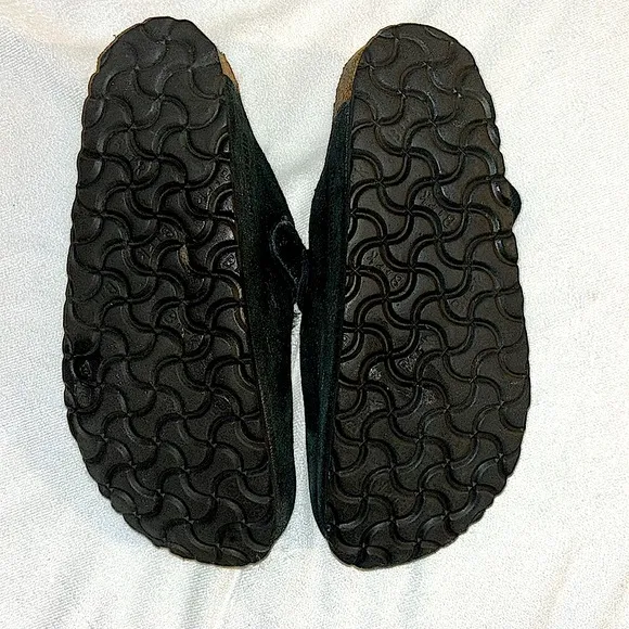 Birkenstock Boston Fur Lined Shearing Sandals/ Clog Shoes (Black) size 37