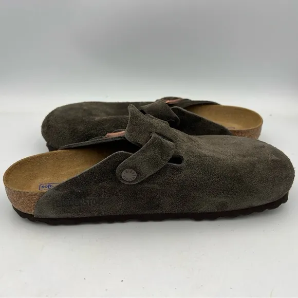 Birkenstock Boston Mocca Suede Leather Unisex Shoe EU39 Regular Soft Footbed NWB