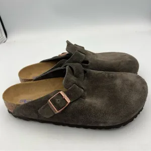 Birkenstock Boston Mocca Suede Leather Unisex Shoe EU39 Regular Soft Footbed NWB