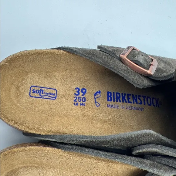 Birkenstock Boston Mocca Suede Leather Unisex Shoe EU39 Regular Soft Footbed NWB