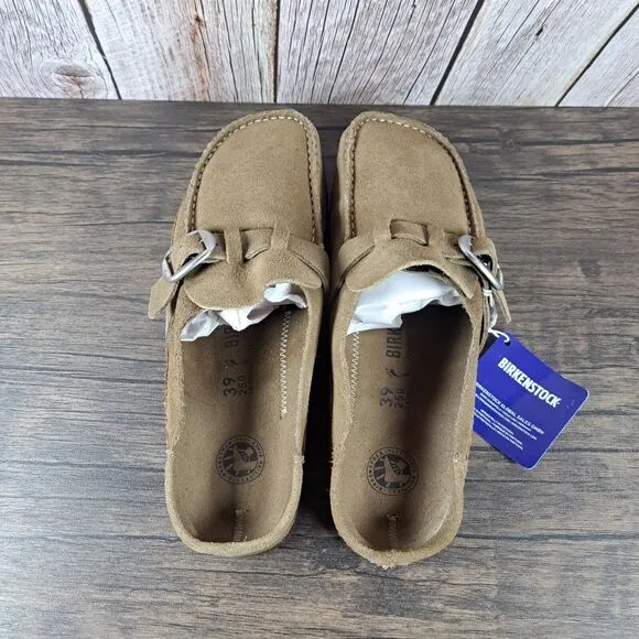 Birkenstock Buckley Suede Leather Slip On Mule Women's Sz 8 N EU39 Tea (NWT/NWD)