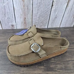 Birkenstock Buckley Suede Leather Slip On Mule Women's Sz 8 N EU39 Tea (NWT/NWD)