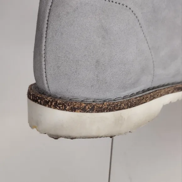 Birkenstock Delano Men's Gray Suede Moccasin Lace Up High Top Chukka Boots Sz 10