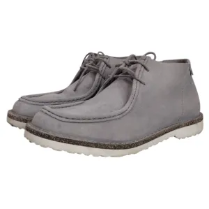Birkenstock Delano Men's Gray Suede Moccasin Lace Up High Top Chukka Boots Sz 10