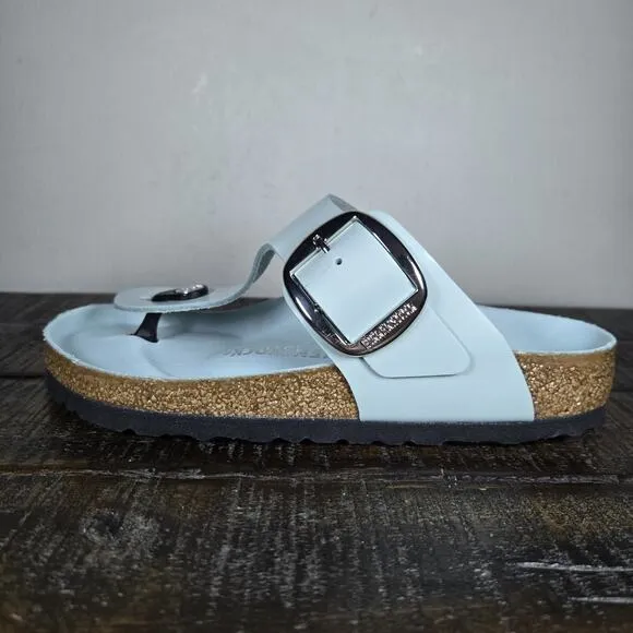 Birkenstock Gizeh Big Buckle Womens Size 5 EU 36 Regular Beach Sandals Blue