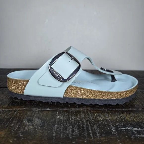 Birkenstock Gizeh Big Buckle Womens Size 5 EU 36 Regular Beach Sandals Blue