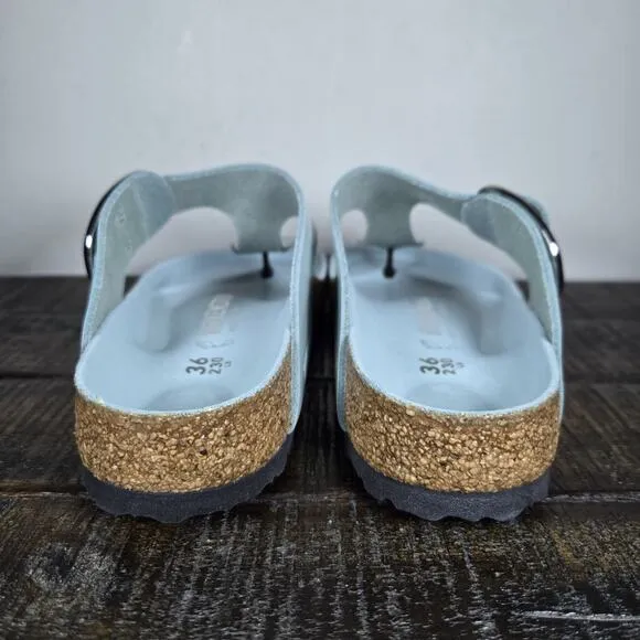 Birkenstock Gizeh Big Buckle Womens Size 5 EU 36 Regular Beach Sandals Blue