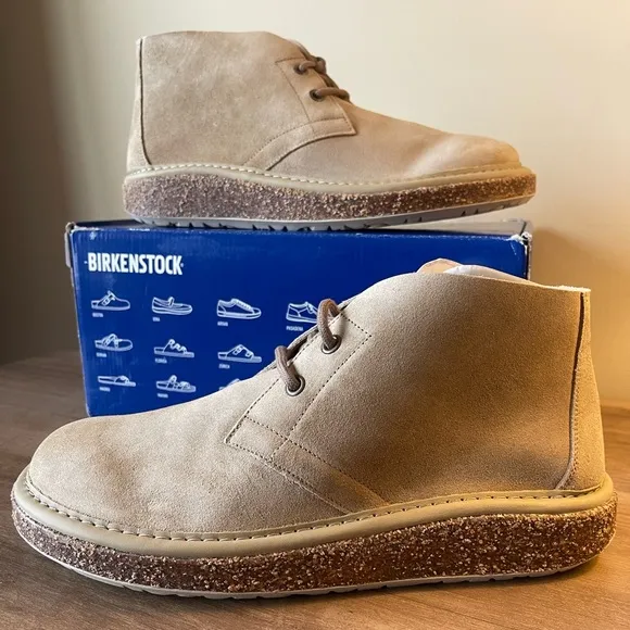 Birkenstock Milton Suede Desert Boots in Ginger - New In Box