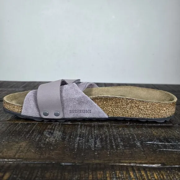 Birkenstock Oita Womens Size 7 EU 38 Narrow Sandals Single Strap Purple Brown