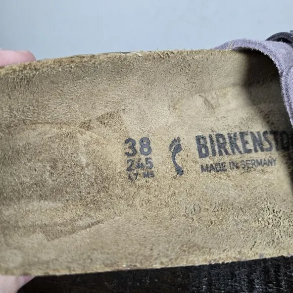 Birkenstock Oita Womens Size 7 EU 38 Narrow Sandals Single Strap Purple Brown