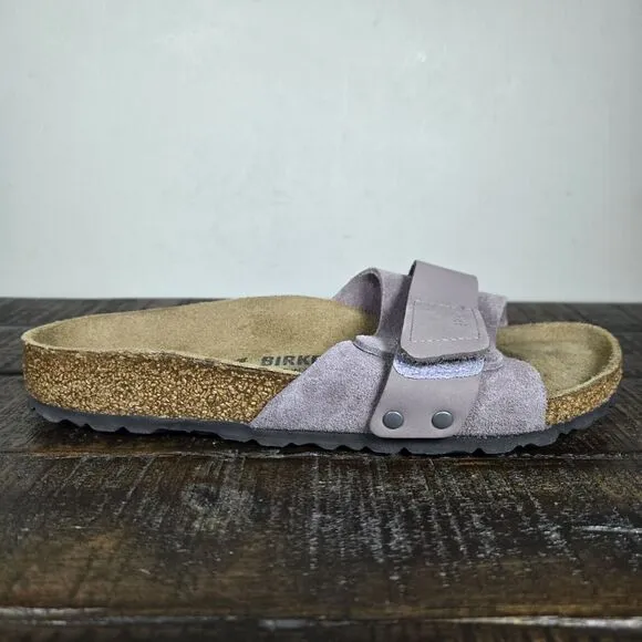 Birkenstock Oita Womens Size 7 EU 38 Narrow Sandals Single Strap Purple Brown