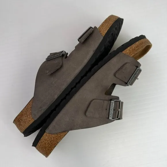 Birkenstock Sandal Men 12 Leather Soft Foot Bed Slide Arizona Strap Comfort Core