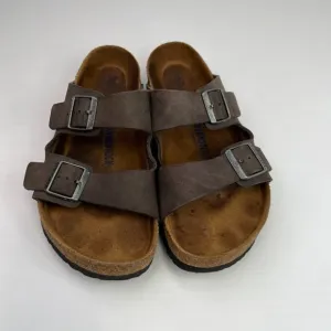 Birkenstock Sandal Men 12 Leather Soft Foot Bed Slide Arizona Strap Comfort Core