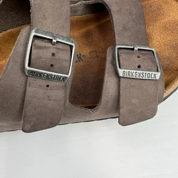 Birkenstock Sandal Men 12 Leather Soft Foot Bed Slide Arizona Strap Comfort Core