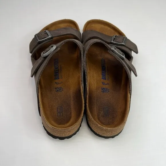 Birkenstock Sandal Men 12 Leather Soft Foot Bed Slide Arizona Strap Comfort Core