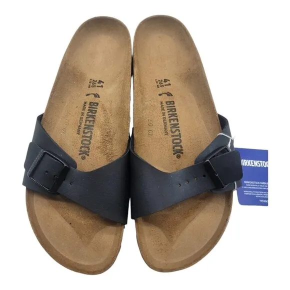 Birkenstock Shoes Women 41 Black Madrid BS Coastal Resort Beach Vacation 1021532