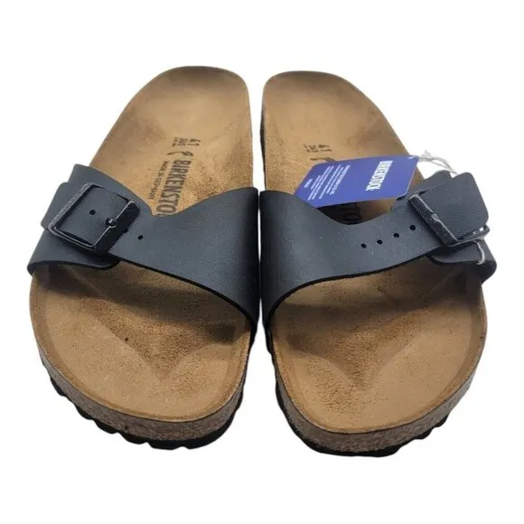 Birkenstock Shoes Women 41 Black Madrid BS Coastal Resort Beach Vacation 1021532