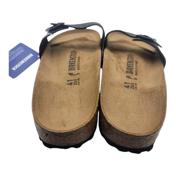 Birkenstock Shoes Women 41 Black Madrid BS Coastal Resort Beach Vacation 1021532