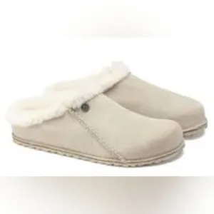 Birkenstock Zermatt PremiumSuede Leather - Antique White