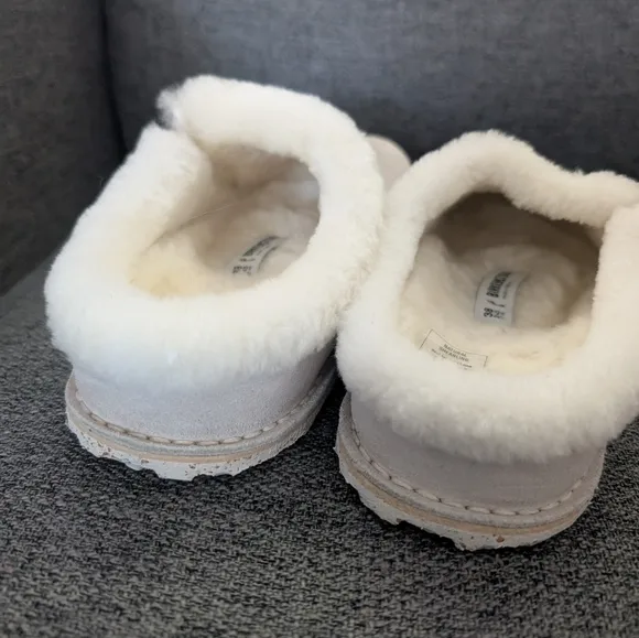 Birkenstock Zermatt PremiumSuede Leather - Antique White