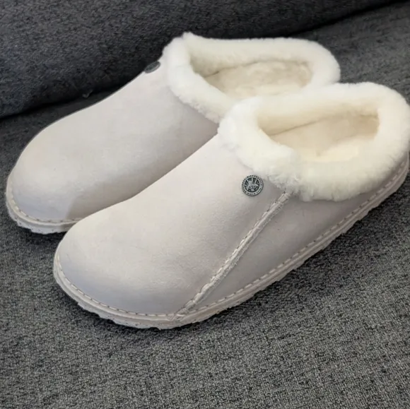 Birkenstock Zermatt PremiumSuede Leather - Antique White