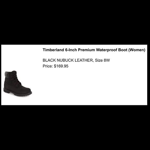 Black timberland boots (women’s)