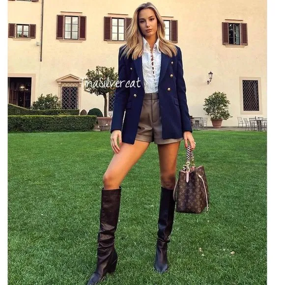 BLOGGER'S FAVE! Zara Faux Leather Brown Shorts Sz S, M, XL NWT