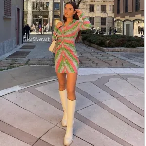 BLOGGER'S FAVE! Zara Printed Shirt Mini Dress NWT