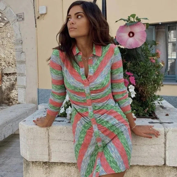 BLOGGER'S FAVE! Zara Printed Shirt Mini Dress NWT