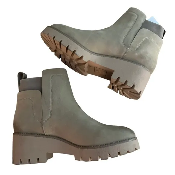 BLONDO Danika Waterproof Boot Ankle Mushroom Nubuck Leather 7.5 New with Wear