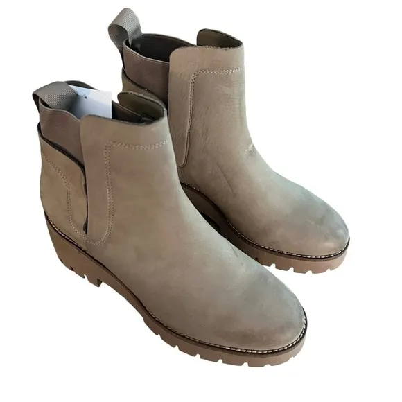 BLONDO Danika Waterproof Boot Ankle Mushroom Nubuck Leather 7.5 New with Wear