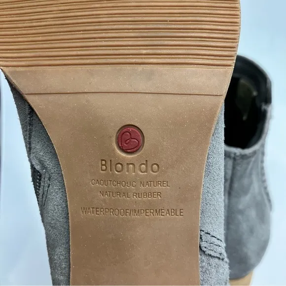 Blondo gray suede waterproof ankle boots size 11