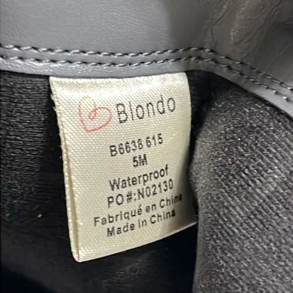 Blondo Nina Waterproof Suede Grey Boots Size 5