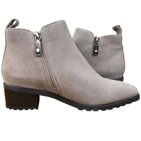 Blondo Samara Leather Suede Ankle Boots Tan Size 8.5 Waterproof New Without Box